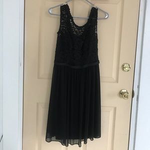 David's Bridal, black lace bridesmaid dress, Sz 4